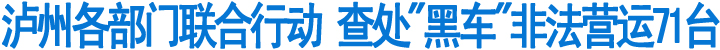 泸州查处"黑车"非法营运71台(图1)