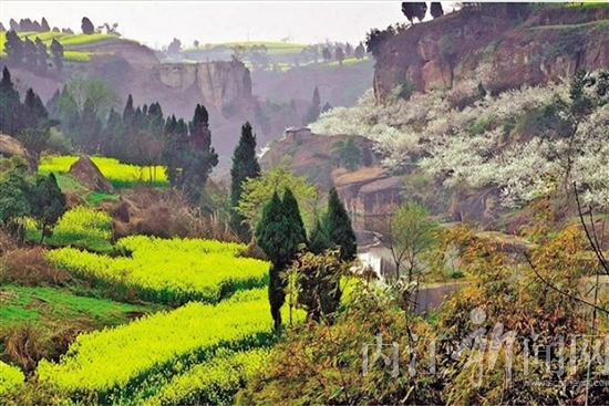 旅游阳春三月&nbsp;八大线路，带你畅游内江花海(图2)
