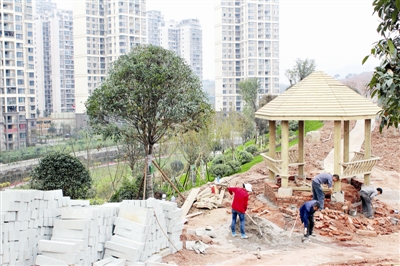 宜宾：南岸西区&nbsp;三大公园建设紧锣密鼓(图1)