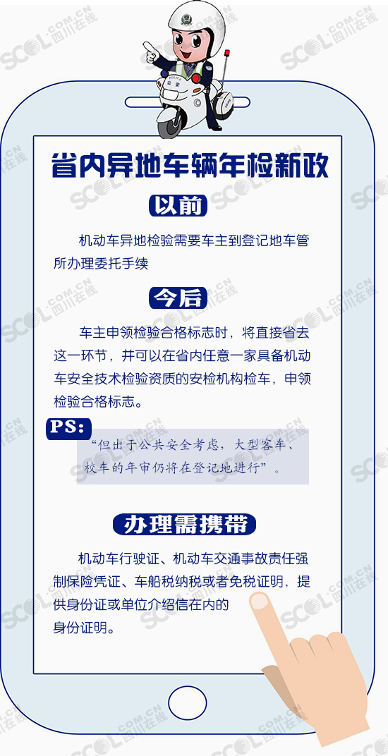今起 四川可省内异地审车 罚单可用手机缴纳(图1) 今起 四川可省内异地审车 罚单可用手机缴纳(图1)