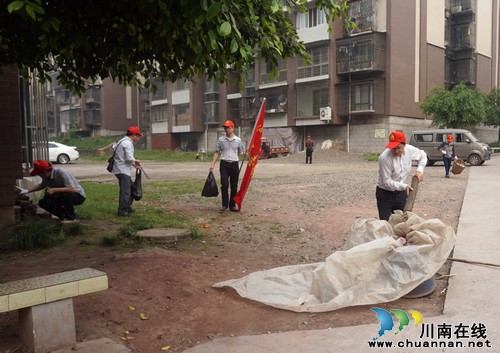 泸州市委组织部“党员志愿服务队”走进张坝景区(图2)