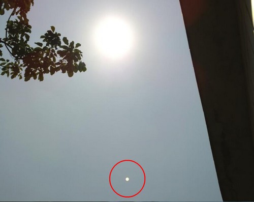 自贡市民拍到UFO？&nbsp;气象专家：是日晕!（图）(图1)