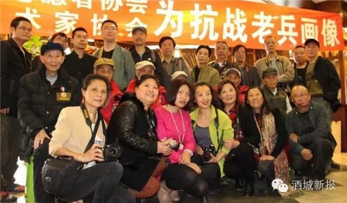关注泸州画家齐聚纳溪&nbsp;为抗战老兵画像(图1)