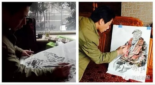 关注泸州画家齐聚纳溪&nbsp;为抗战老兵画像(图8)
