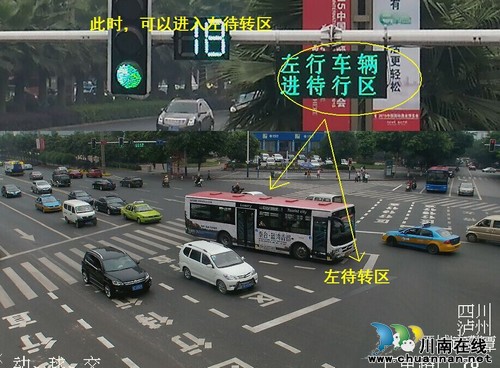 即日起&nbsp;泸州广电中心路口增设"直行待行区"(图3)