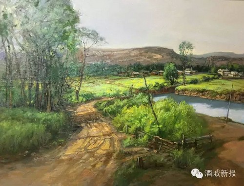 泸州画家的《那条河》能否流入你的心田?(图1)