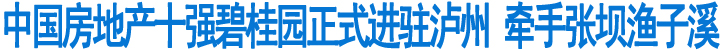 中国房地产十强碧桂园正式进驻泸州&nbsp;牵手张坝渔子溪(图1)