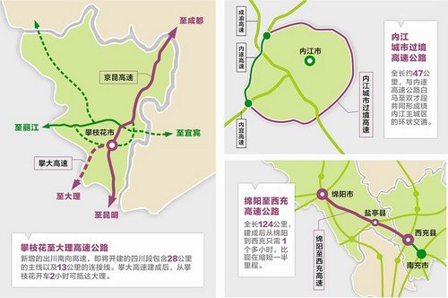 绵西高速、攀大高速和内江城市过境高速即将开建(图1) 绵西高速、攀大高速和内江城市过境高速即将开建(图1)