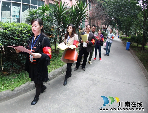 龙马潭区：机关干部助力“两项测评”(图1)