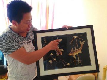 宜宾民间高手画只雄鹰能数清毛羽(图4)