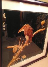 宜宾民间高手画只雄鹰能数清毛羽(图6)