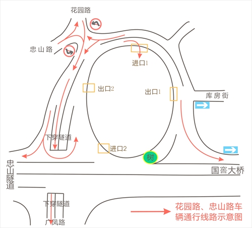 忠山隧道通车 这些道路有调整(图1) 忠山隧道通车 这些道路有调整(图1)