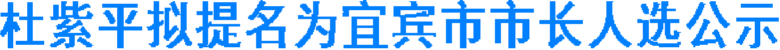杜紫平拟提名为宜宾市市长人选公示(图1)