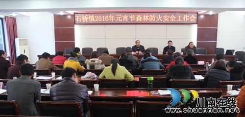 石桥镇召开2016年元宵节森林防火安全工作会(图1)