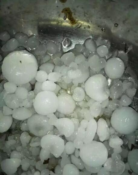 泸州古蔺下起冰雹雨大如汤圆 网友称吓死宝宝了