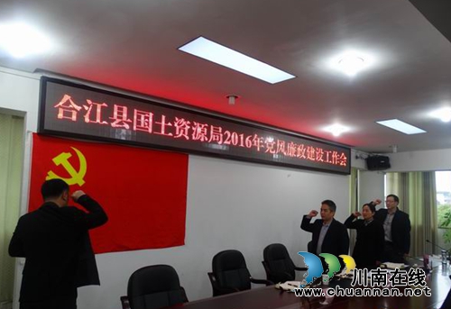 合江国土局：向党旗庄严宣誓，树党风廉政信念(图3)