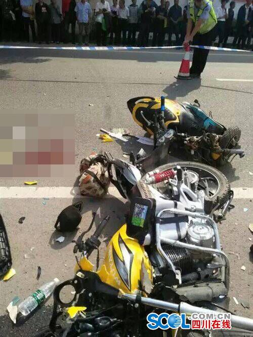 泸县嘉明:两摩托车碰撞致2人死亡(图1) 泸县嘉明:两摩托车碰撞致2人死亡(图1)