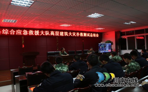 泸县消防开展高层建筑火灾扑救供水测试(图4)