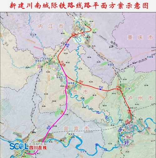 川南城际铁路自宜线环评获批&nbsp;5车站位置公布(图2)