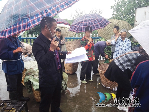 泸县经信局：为云龙镇贫困户分发“致富鸡苗”(图1)