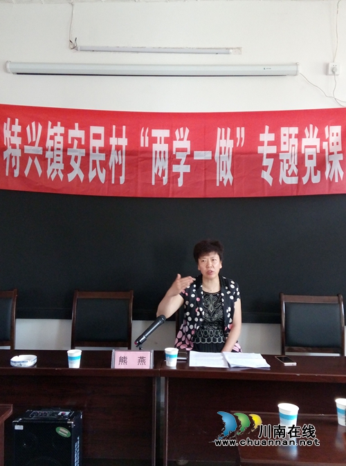 特兴镇安民村开展“两学一做”专题党课(图2)