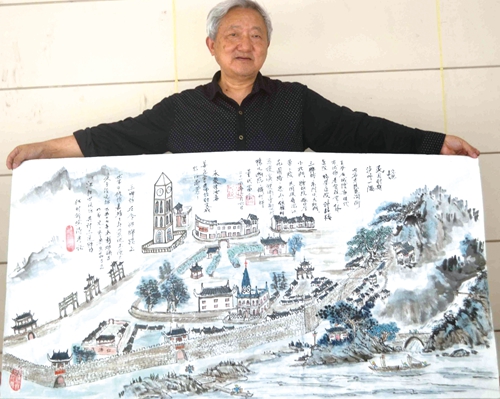 丹青国画老泸州&nbsp;&nbsp;赞叹棚户换新颜(图1)