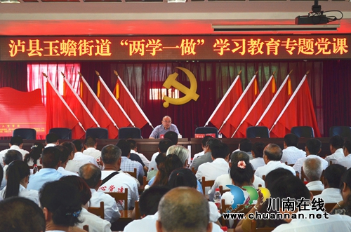泸县副县长张文杰到玉蟾街道上“两学一做”党课(图1)