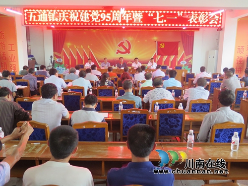 合江五通镇召开庆祝建党95周年暨“七一”表彰会(图1)