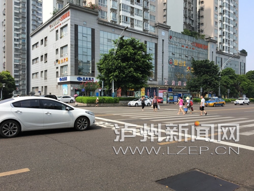 车让人斑马线亮相泸州&nbsp;不礼让行人将被罚(图1)