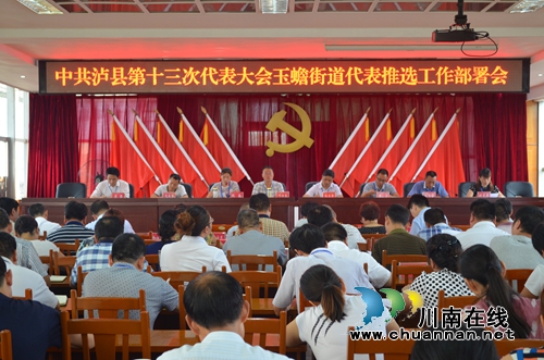 玉蟾街道:召开泸县十三大代表推选工作部署会(图1)