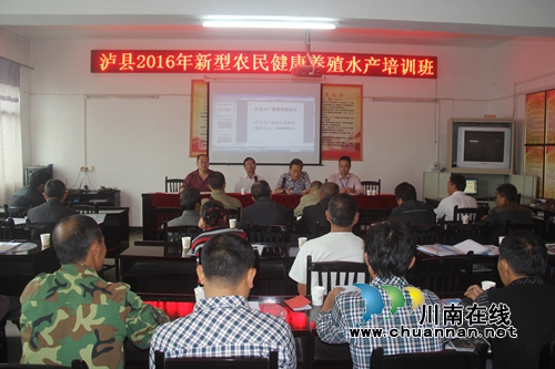 泸县毗卢镇举办新型农民渔业健康养殖培训(图1)