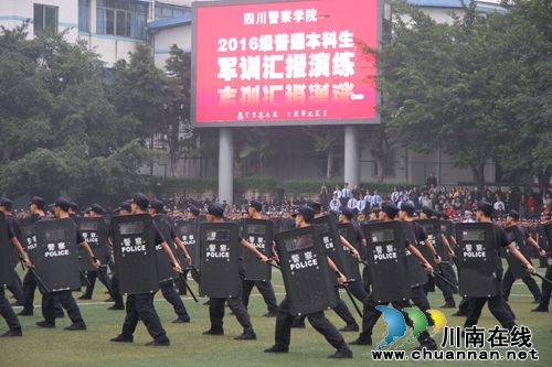 四川警院举行2016级普通本科生军训汇报演练(图13)