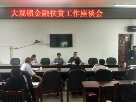 宜宾南溪区大观镇召开金融扶贫工作座谈会(图1)