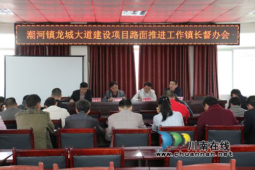 泸县潮河镇召开龙城大道建设项目路面推进工作镇长督办会(图1)