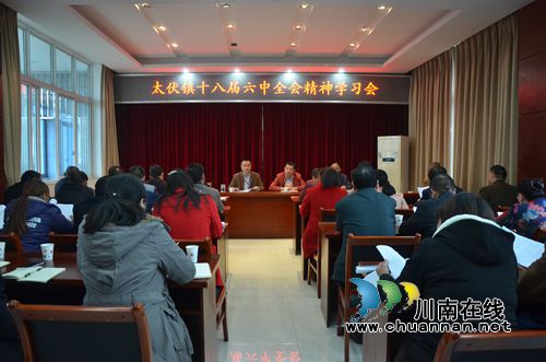 泸县太伏镇召开十八届六中全会精神学习会(图1)
