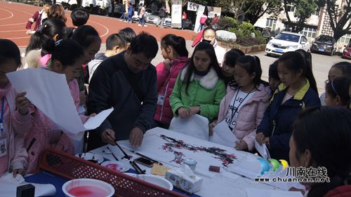 合江县老年诗书画研究会送文化进九支中学校园(图7)