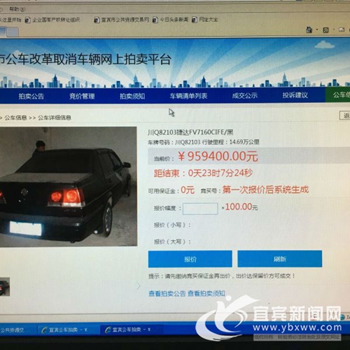 宜宾市级机关公车网上开拍 “明星车”成热点(图3) 宜宾市级机关公车网上开拍 “明星车”成热点(图3)