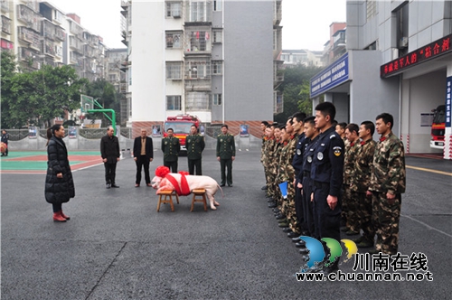 泸县农林局慰问泸县政府消防队(图1)