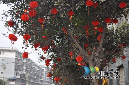 泸州纳溪上马镇：挂灯笼迎新春(图1)