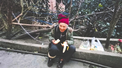 内江老人被铁链拴树下数月 家人称不拴易走失(图1) 内江老人被铁链拴树下数月 家人称不拴易走失(图1)