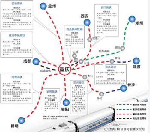 重庆发布中长期铁路网规划&nbsp;2条线路途经泸州(图1)