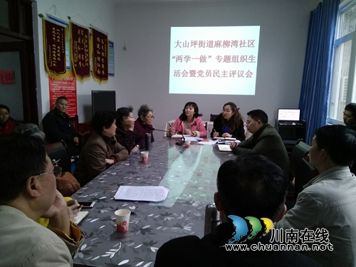 大山坪街道麻柳湾社区召开“两学一做”学习教育专题民主生活会(图4)