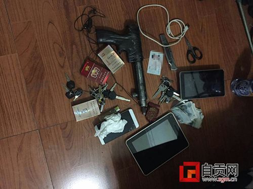 身揣射钉枪准备做“大案”&nbsp;自贡两偷车贼落网(图3)