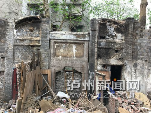 杨森住所？泸州一房屋拆迁露出疑似民国建筑(图1)