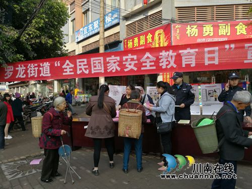 宜宾南溪区罗龙街道开展国家安全教育日宣传活动(图1)