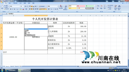 龙马潭区行政审批局办税大厅：EXCLE表格自动计算&nbsp;纳税人交上“明白税”