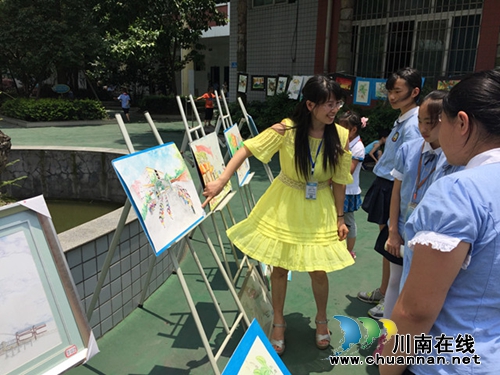 泸州十八中举办“创文”主题师生画展(图1) 泸州十八中举办“创文”主题师生画展(图1)