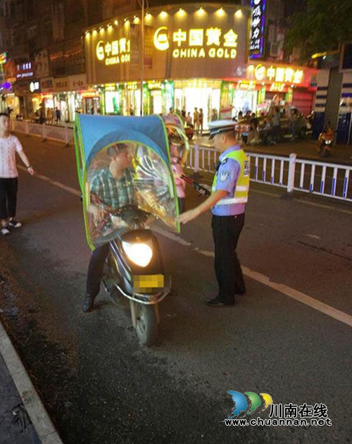宜宾筠连县交警大队严打夏季酒驾违法(图1)