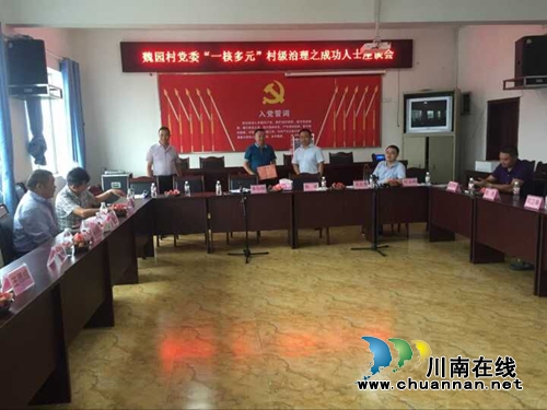 龙马潭区特兴镇魏园村党委组织召开“一核多元”村级治理暨成功人士座谈会(图1)