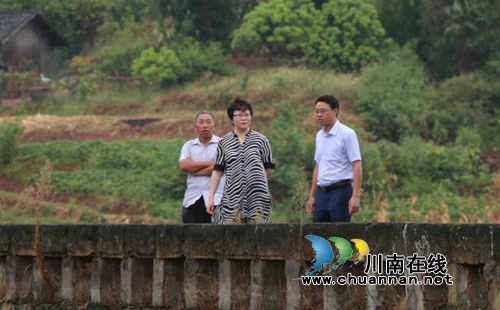 泸县宣传部长陈佳到潮河镇调研河长制工作(图1)